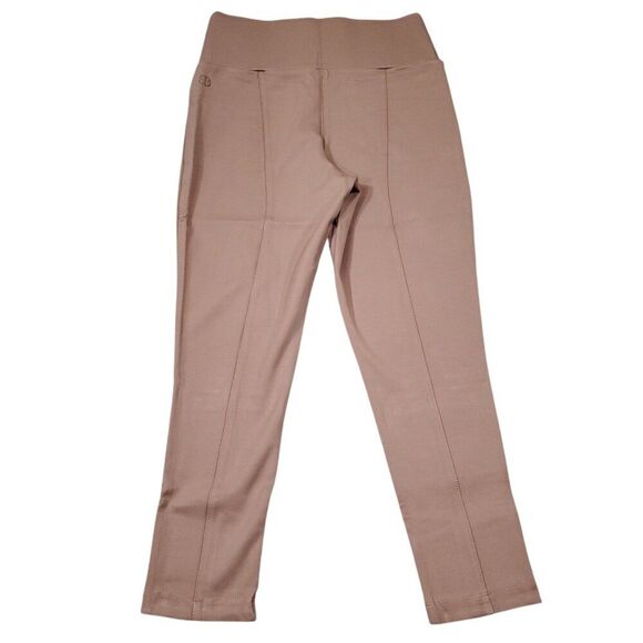 Betabrand Medium Short Petite Tan Power Down Pants Skinny Yoga Gym Brown Pull On - Picture 2 of 8